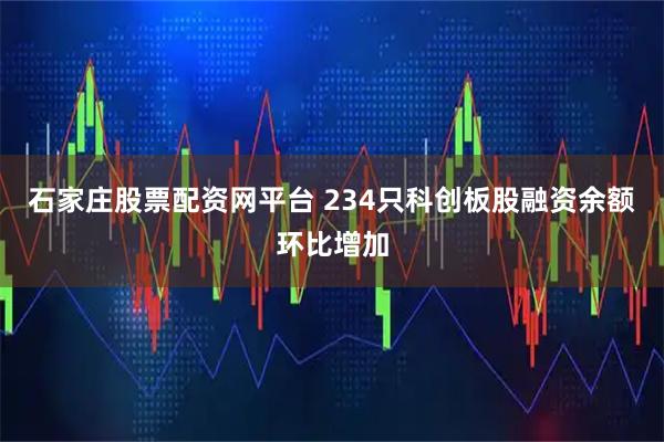 石家庄股票配资网平台 234只科创板股融资余额环比增加